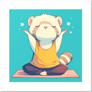 Ferret refreshed by yoga Posters and Art